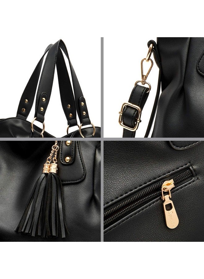 سوبر ويلتون حقيبة يد نسائية أنيقة من سوبرويلتون، حقيبة كتف بمقبض علوي، حقيبة هوبو، حقيبة توت، مجموعة من 4 قطع - Image 2