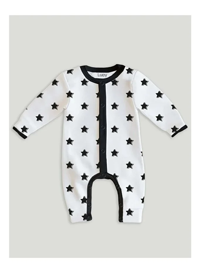 لؤي LUAY 100% Cotton Baby Romper Full Sleeves | Soft Breathable Baby Onesie for Boys & Girls | Comfortable Cotton Sleepsuit for Newborns & Infants | Everyday Baby Wear