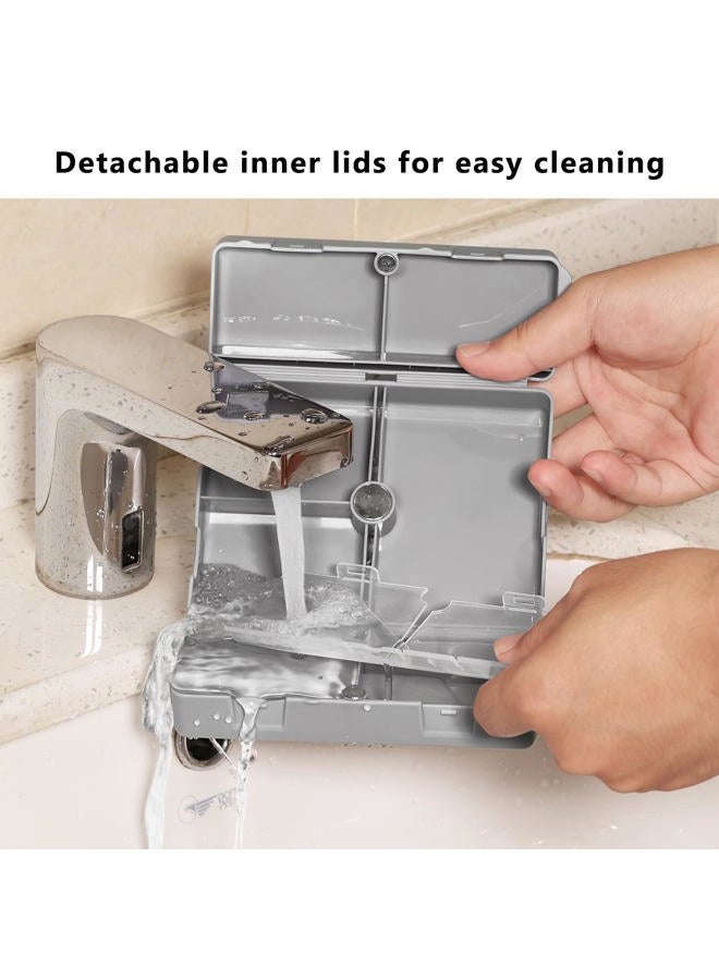 FYY Daily Pill Organizer,7 Compartments Portable Case Travel Organizer,Folding DesignPill Box for Purse Pocket to Hold Vitamins,Cod Liver Oil,Supplements and Medication-Grey - Image 5