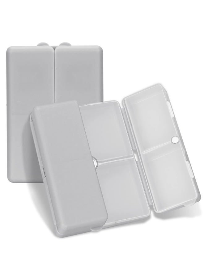 FYY Daily Pill Organizer,7 Compartments Portable Case Travel Organizer,Folding DesignPill Box for Purse Pocket to Hold Vitamins,Cod Liver Oil,Supplements and Medication-Grey - Image 1