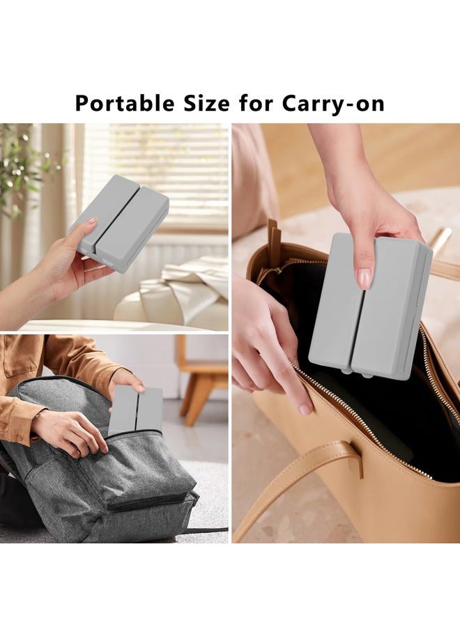 FYY Daily Pill Organizer,7 Compartments Portable Case Travel Organizer,Folding DesignPill Box for Purse Pocket to Hold Vitamins,Cod Liver Oil,Supplements and Medication-Grey - Image 3