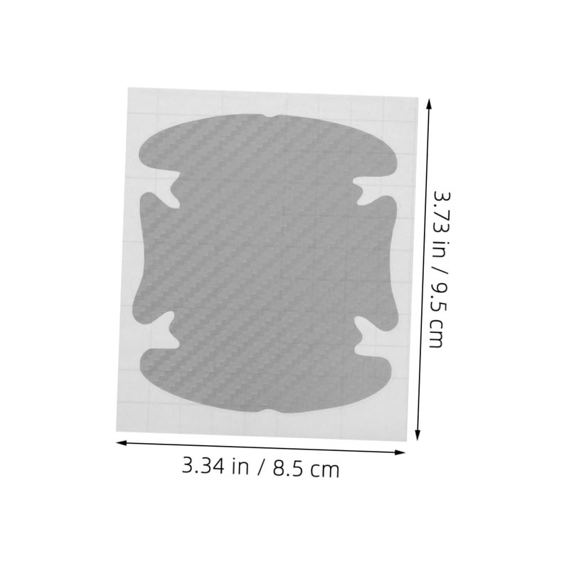8pcs Carbon Fiber Door Handle Stickers Anti Scratch Car Cup Protectors Easy Install - Image 3