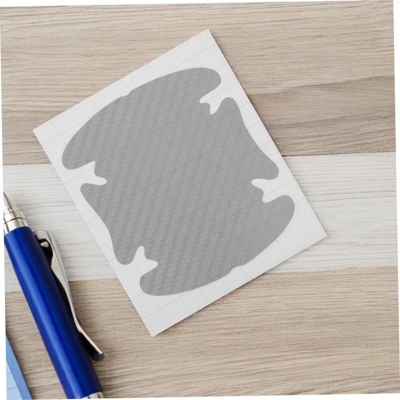 8pcs Carbon Fiber Door Handle Stickers Anti Scratch Car Cup Protectors Easy Install - Image 5