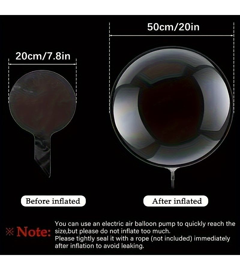 كرات بالونات بوبو المتوهجة مع أضواء LED دافئة 24 قطعة لديكور حفلات الزفاف وأعياد الميلاد - Image 2