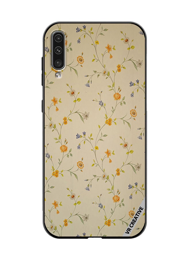 VR CREATIVE Protective Case Cover For Samsung Galaxy A50/A50s Pale Yellow Design Multicolour - Image 1
