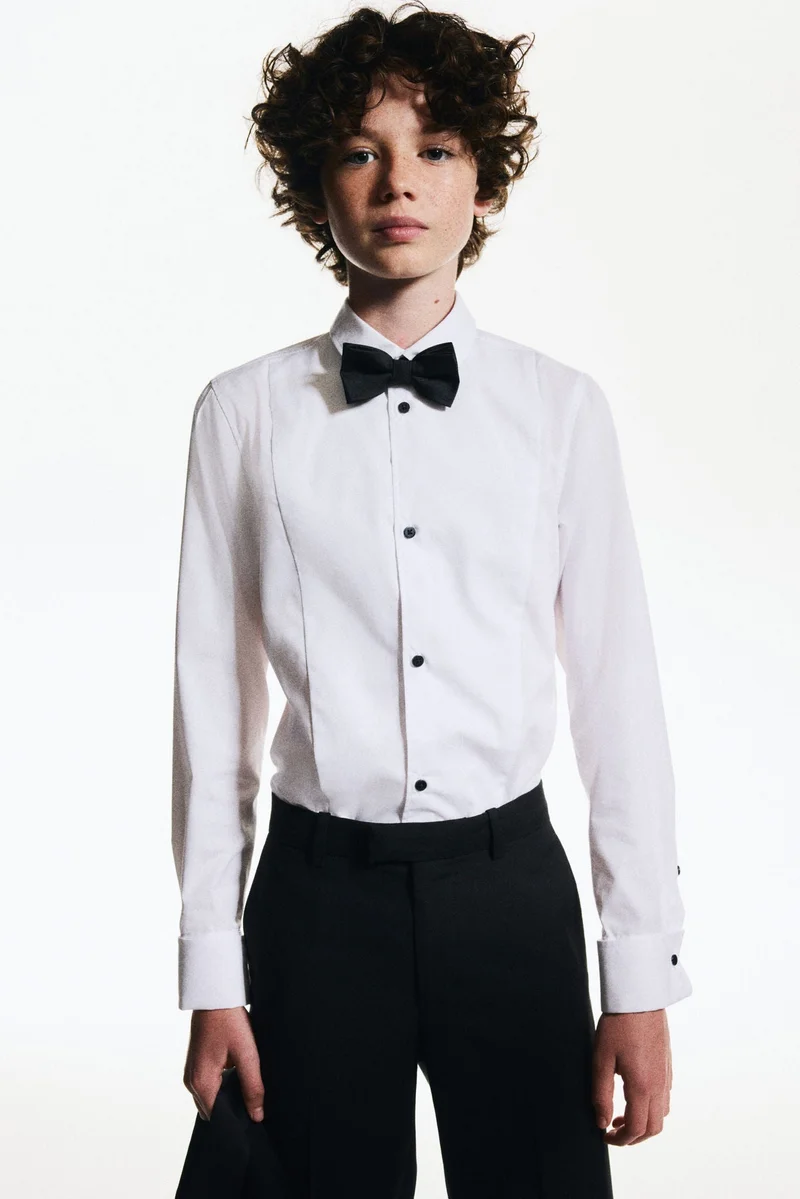 H&M Tuxedo shirt and bow tie