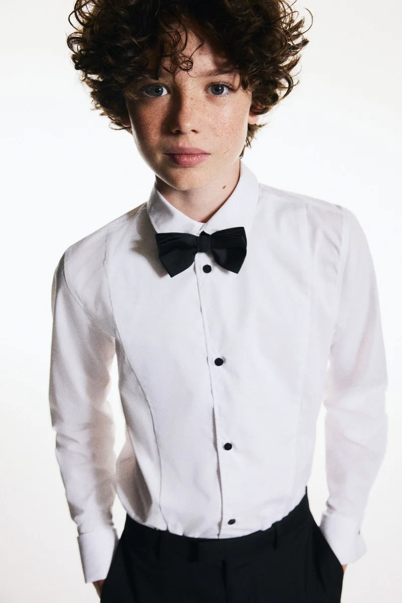 H&M Tuxedo shirt and bow tie