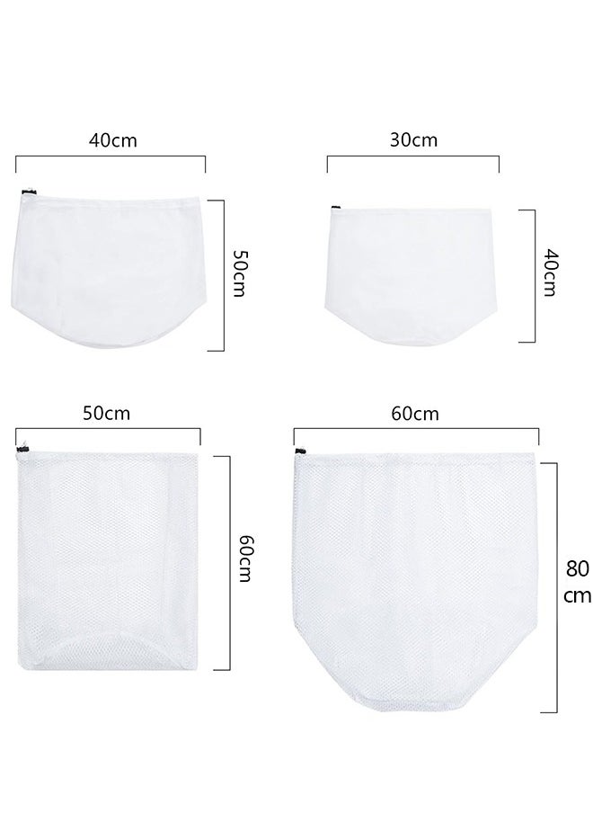 Ant - 4-Piece Large Capacity Mesh Laundry Bags, Machine Washable Drawstring Design Travel Mesh Laundry Wash Bags for Blouse Hosiery Stocking Underwear (Coarse&Fine Mesh) - Image 1