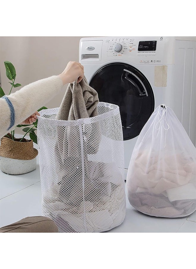 Ant - 4-Piece Large Capacity Mesh Laundry Bags, Machine Washable Drawstring Design Travel Mesh Laundry Wash Bags for Blouse Hosiery Stocking Underwear (Coarse&Fine Mesh) - Image 1