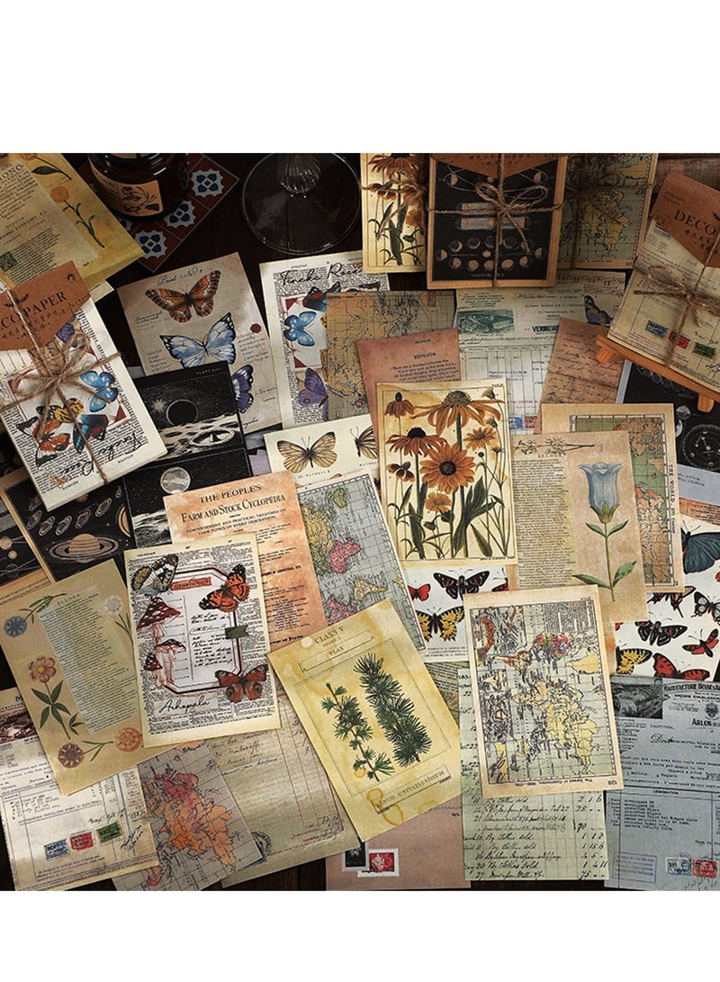 SOLARAE Scrapbook Paper Art Journal Supplies, Vintage Journaling Scrapbooking Craft Kit for Bullet Journals Junk Planner, 40 Designs Aesthetic Scrap Booking Decopodge 240 Sheets - Image 4