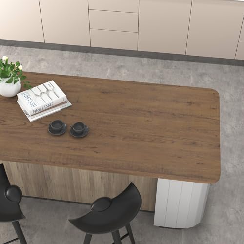 Boobest Thick Brown Wood Contact Paper Wood Grain Wallpaper Peel and Stick Natural Wood Contact Paper for Cabinets Countertops Waterproof Wood Grain Vinyl Wall Paper for Kitchen Bedroom Living Room - Image 5