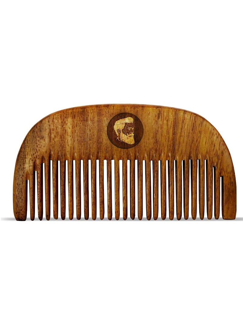 BEARDO Compact Wooden Comb Style your beard hassle free Pocket size Comb for hair & Beard styling - Image 1