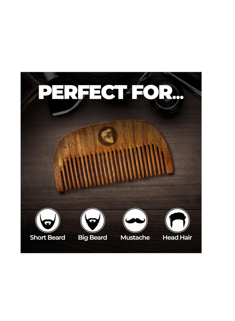 BEARDO Compact Wooden Comb Style your beard hassle free Pocket size Comb for hair & Beard styling - Image 5