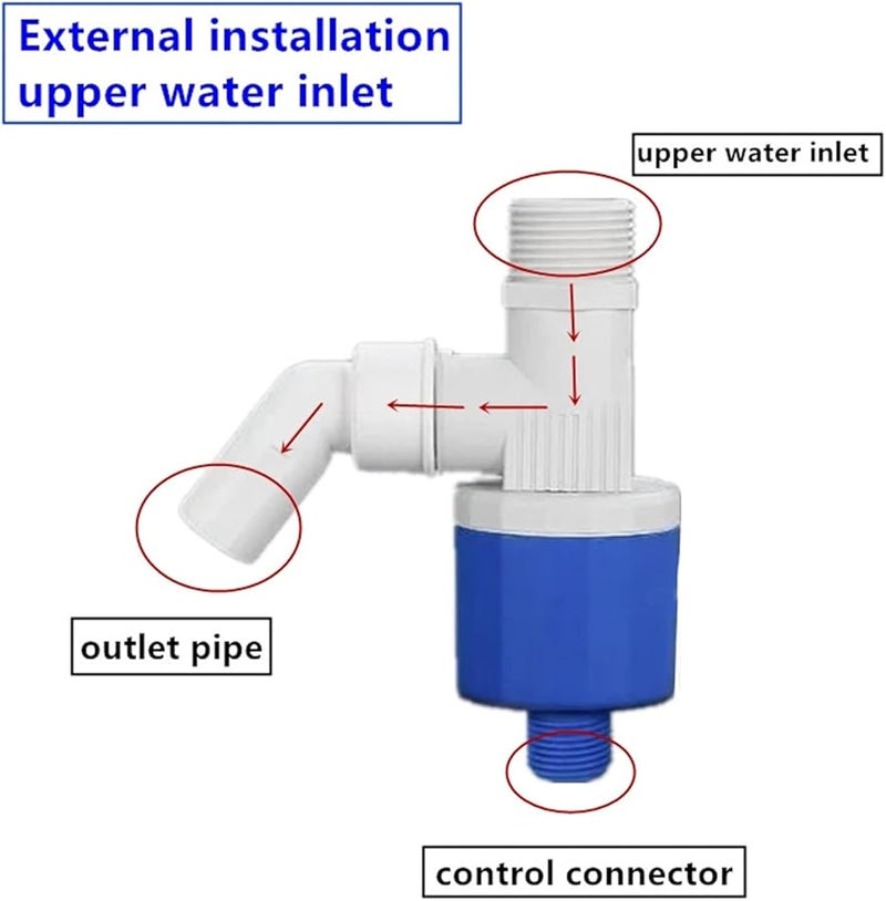 صمام الماء الذكي كرة العوامة 0.75 بوصة مدخل الماء العلوي خزان خارجي عمودي - Image 4