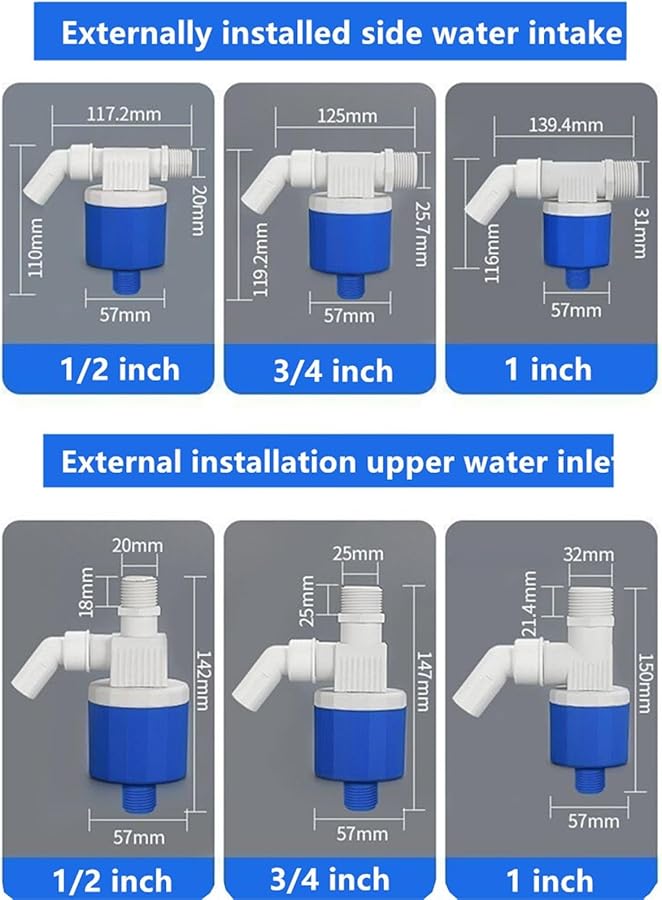 صمام الماء الذكي كرة العوامة 0.75 بوصة مدخل الماء العلوي خزان خارجي عمودي - Image 5