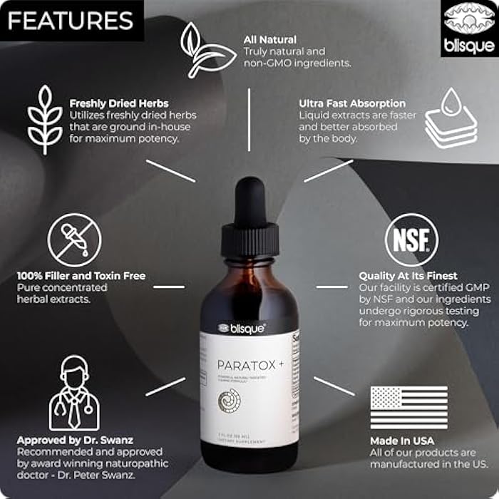 Blisque – Extrem Natural para Targeted Cleanse Support Supplement | with Black Walnut Hulls | 2 Ounces | 59 Servings - Image 3