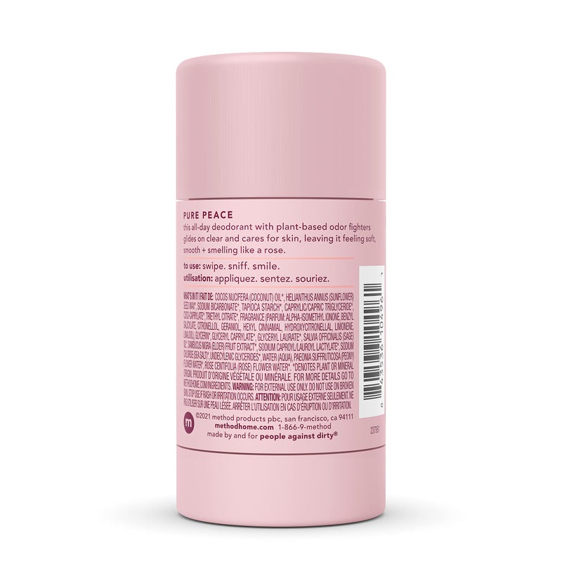 Method Deodorant, Pure Peace, Aluminum Free, 12 Hour Protection, 2.65 oz (Pack of 5) - Image 2