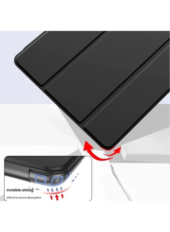 عام غطاء لوحي متوافق مع هونور ماجيك باد 3 13.3 بوصة 2025: يدعم وظيفة النوم/الاستيقاظ الذكية، غطاء سيليكوني ثلاثي الطيات ناعم مقاوم للصدمات. - Image 3