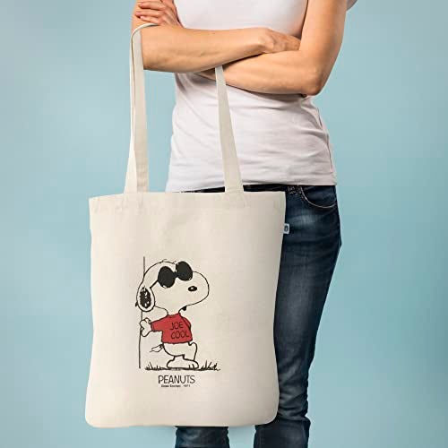 FINGERCRAFT Canvas Shopping Bag, Lightweight and High Capacity Natural Cotton, Multipurpose Regular Uses Shopping and Grocery Carry Bag for Men and Women 14"x16" (Snoopy) - Image 3