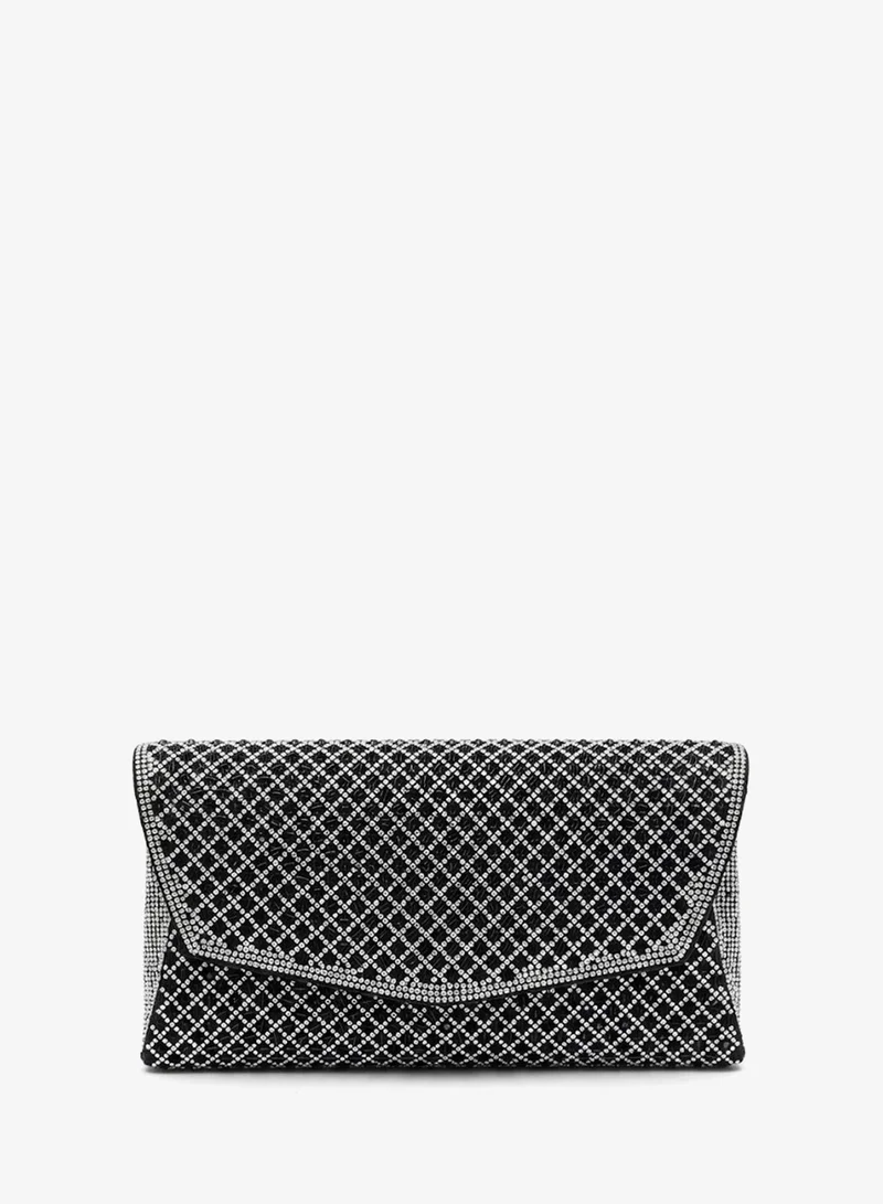 Viny Viny Women's Crystal Lattice Envelope Clutch – Rhinestone Embellished Evening Bag