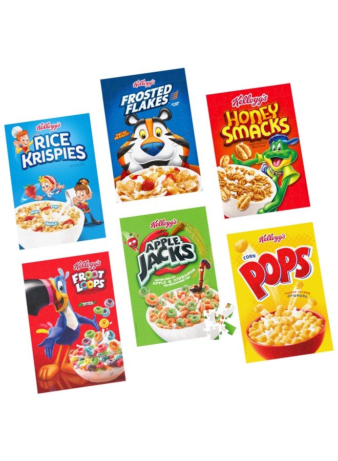 سبين ماستر جيمز ألعاب سبين ماستر، مجموعة ألغاز حبوب كيلوجز (100 قطعة، 6 قطع)، مجموعة هدايا ألغاز علب حبوب مربعة، تفاح جاك، حلقات فواكه، رقائق مجمدة، عسل سماكس، أرز مقرمش، للأعمار من 4 سنوات فما فوق - Image 4