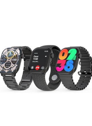 Haino Teko Germany Watch Model SQ9 - Supports making and receiving calls - Compatible with all mobile phones - The health monitoring feature will help you track your health and other physical activities - Comes with 3 different straps - Black - pzsku/Z93FFBF21FF87B195A9ACZ/45/_/1724925525/8e970136-e422-4a8a-93aa-9d3e3d30a007