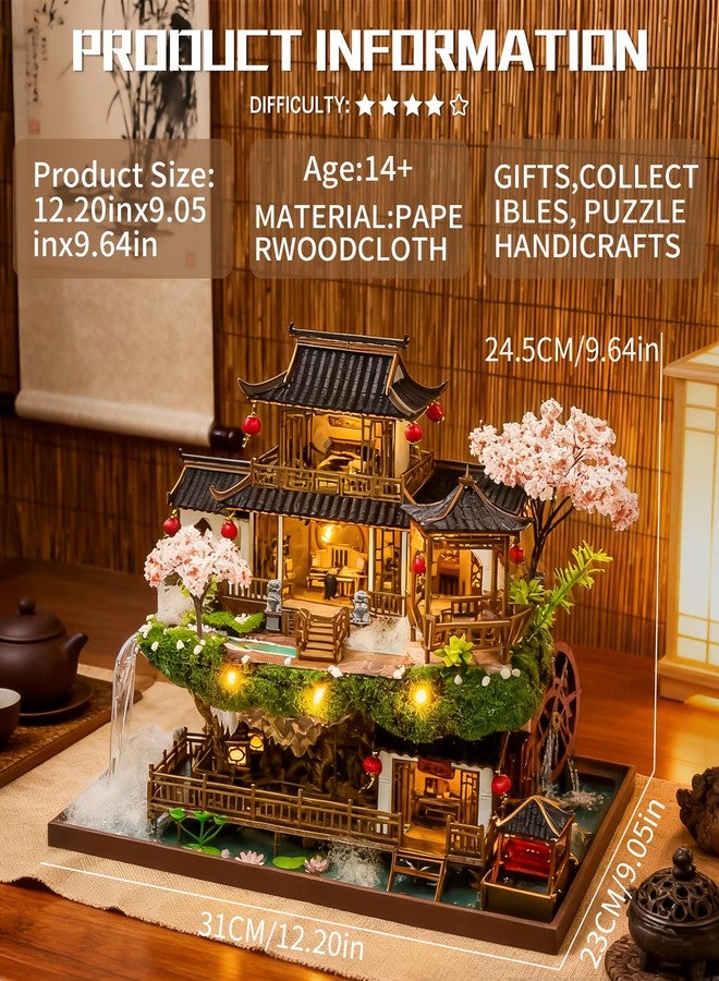 Spilay Diy Miniature House Kit, 3D Wooden Doll House with Furniture & Music Box and LED, 1:24 Scale Creative Handmade Craft Gift for Adults & Teens - Fairyland - L2502 - Image 2