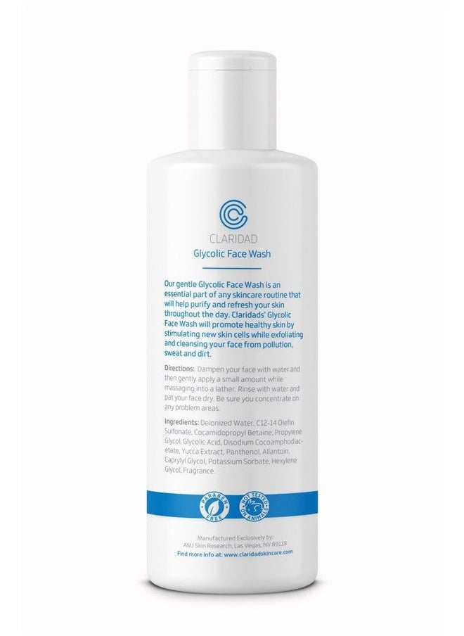 Claridad - 12% Glycolic Acid Exfoliating Face Wash | Medical Grade [Strong] Anti-Wrinkle Anti-Aging Anti-Acne Deep Clean Facial Cleanser, Fades Age Spots & Evens Tone | Claridad Skincare - Image 1