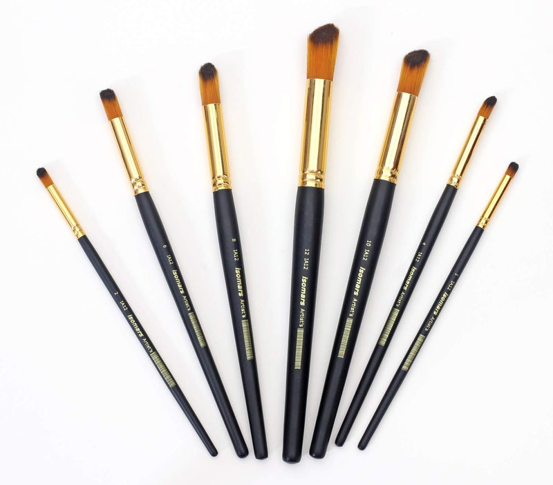 Isomars Deer Foot Paint Brush Set – Set of 7 Artist Brushes for Acrylic, Watercolor, Oil & Texture Effects – Ideal for Fur, Foliage, Stippling & Dry Brush Techniques - Image 2