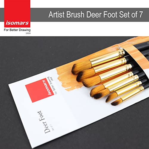 Isomars Deer Foot Paint Brush Set – Set of 7 Artist Brushes for Acrylic, Watercolor, Oil & Texture Effects – Ideal for Fur, Foliage, Stippling & Dry Brush Techniques - Image 5