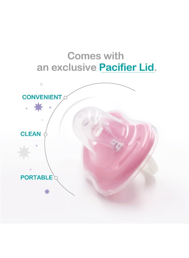 FARLIN CHU CHU Cherry Pacifier, 0 Months+, Soft Flexible Baby Soother with Ventilated Shield, Protective Cap and Glow-in-the-Dark Ring Handle - Image 3