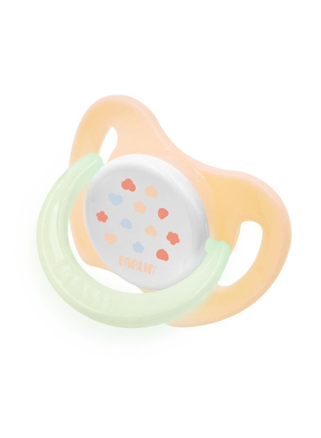FARLIN CHU CHU Cherry Pacifier, 0 Months+, Soft Flexible Baby Soother with Ventilated Shield, Protective Cap and Glow-in-the-Dark Ring Handle - Image 2