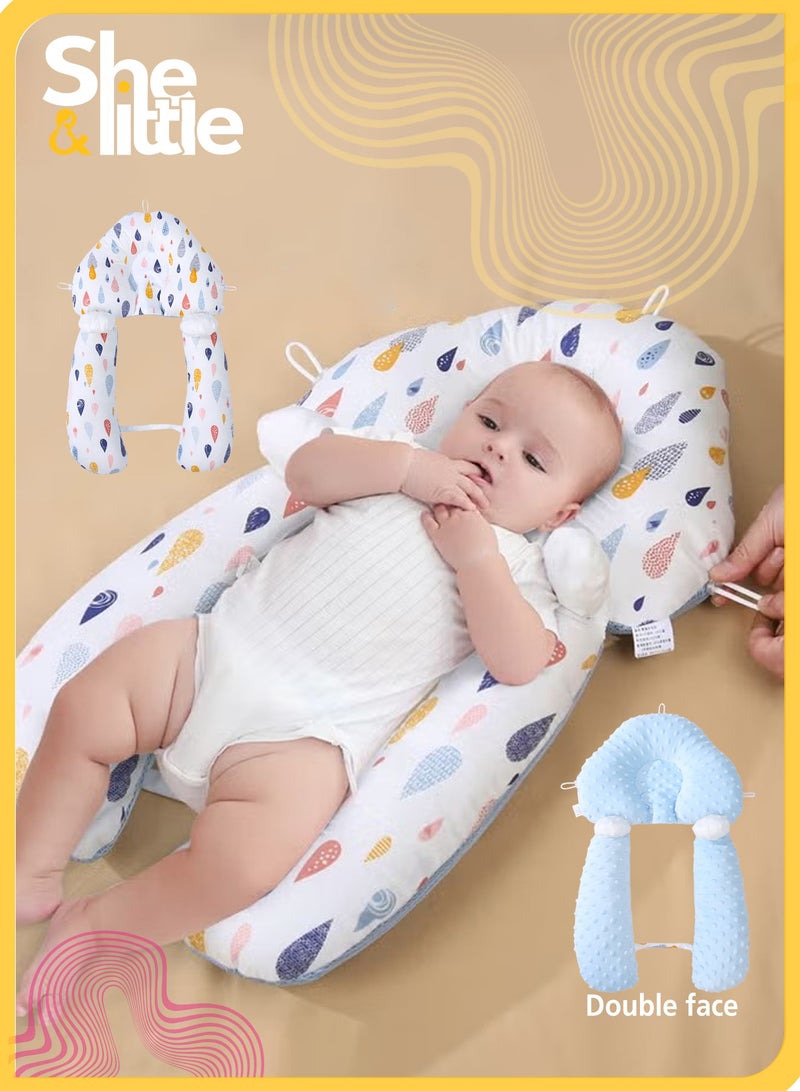 She&Little Adjustable Baby Head Shaping Pillow, Soft, Ergonomic Neck & Body Support Pillow for Infants, Anti-Startle, Portable & Washable, Fits 0–36 Months - Image 2