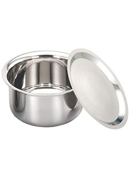 Sonanshi Sonanshi 8 Litre Patila/Bhagona/Tapeli/Bhagauna Stainless Steel with LID  - Image 1