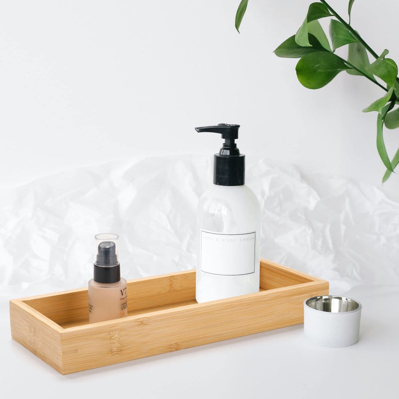 XIMISISE Bamboo Bathroom Tray Bathroom Vanity Tray Bathroom Trays for Counter Toilet Tank Tray Toilet Basket for Organizing 118 x 45 x 16 inch 