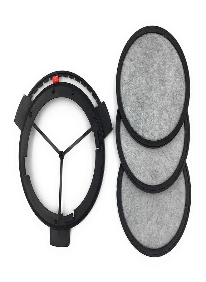 ShuRex Water Filter Discs and Holder Frame Compatible with Mr. Coffee Brewers - Replacement Disposable Activated Carbon Disk Filter and Holder Frame for Mr. Coffee Coffee Makers(1 holder +3 disks) - Image 1