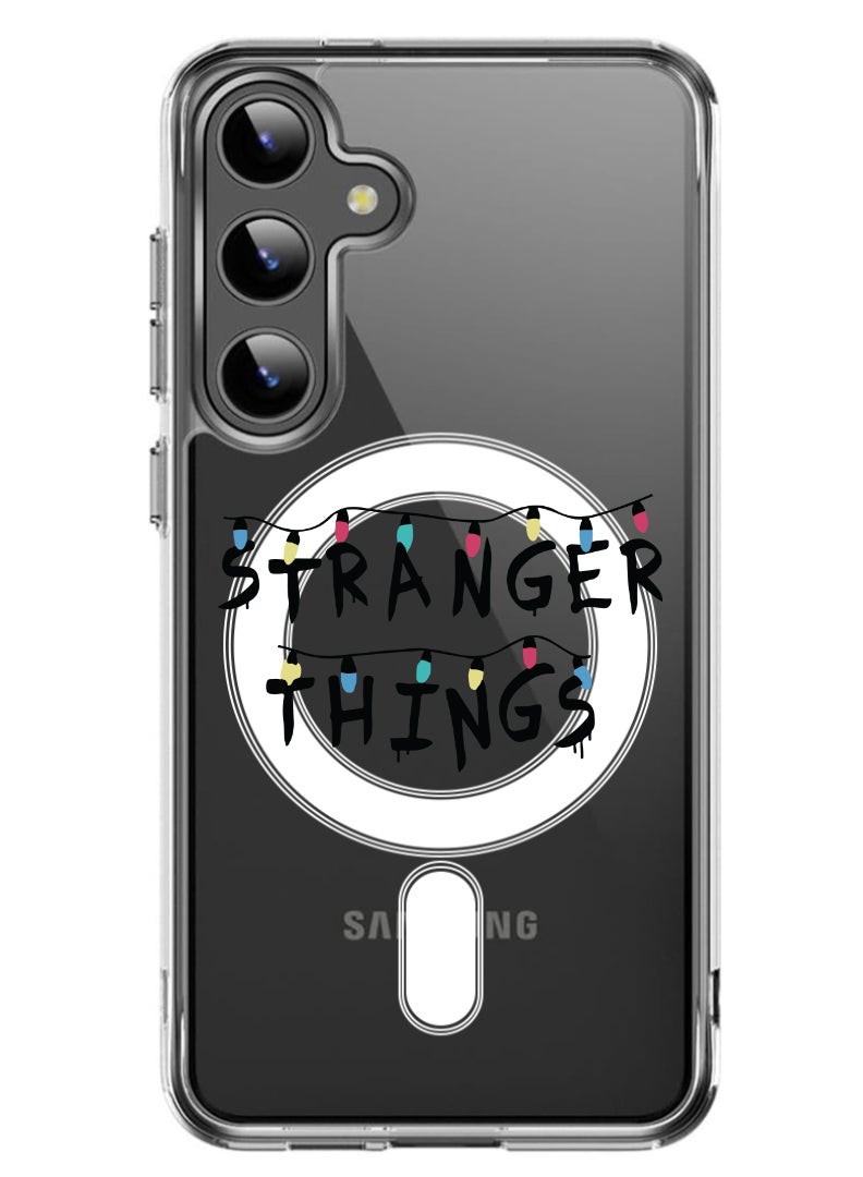 Theodor Magnetic Case for Samsung Galaxy S24 Plus 6.7-inch Compatible with MagSafe Wireless Charging, Shockproof Phone Bumper Cover Stranger things - Image 1