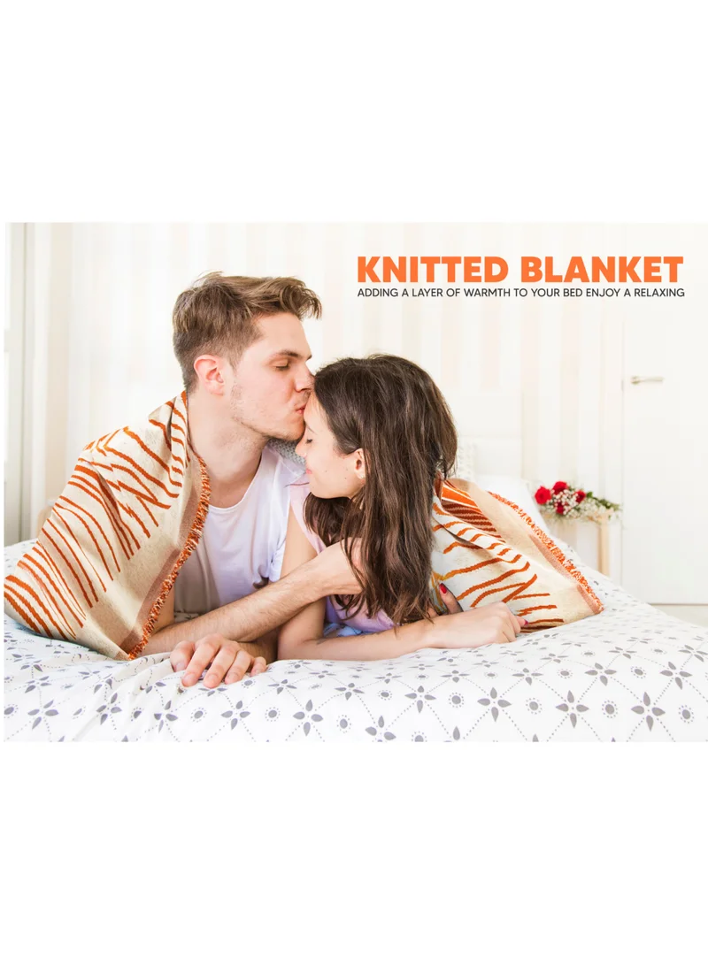 AC&L AC&L Knitted Blanket For Bed, Couch, Sofa, Chair Throw Blanket For All Seasons - Cozy Soft Light Weighted Blanket For Picnic, Travel, Home Decor Gift