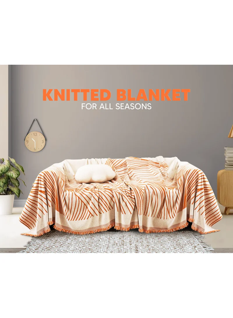 AC&L AC&L Knitted Blanket For Bed, Couch, Sofa, Chair Throw Blanket For All Seasons - Cozy Soft Light Weighted Blanket For Picnic, Travel, Home Decor Gift