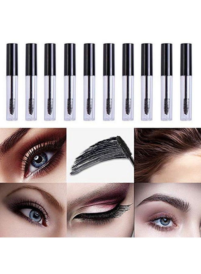 Comicfs 20 قطعة زجاجة أنبوب فارغ شفاف قابلة لإعادة الاستخدام سعة 4 مل لزيوت نمو الرموش؛ ماسكارا مع إدخالات مطاطية 8 قطع قمع (أسود) - Image 3
