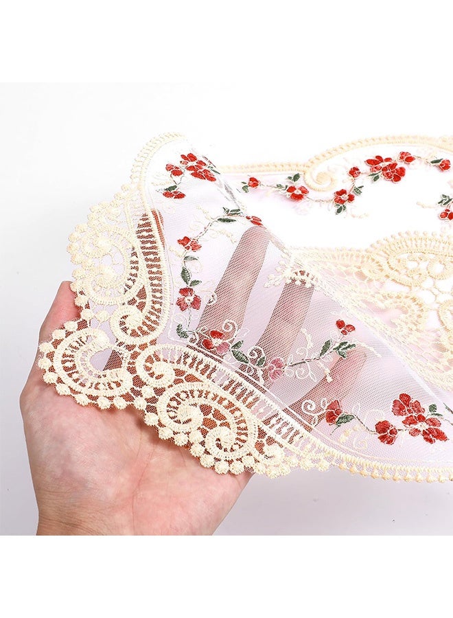 Quantum 4 PCS Place Mats, Vintage Oval Lace Table Placemats, Embroidered Dinning Table Place Mats for Home Kitchen Wedding Decoration - Image 3