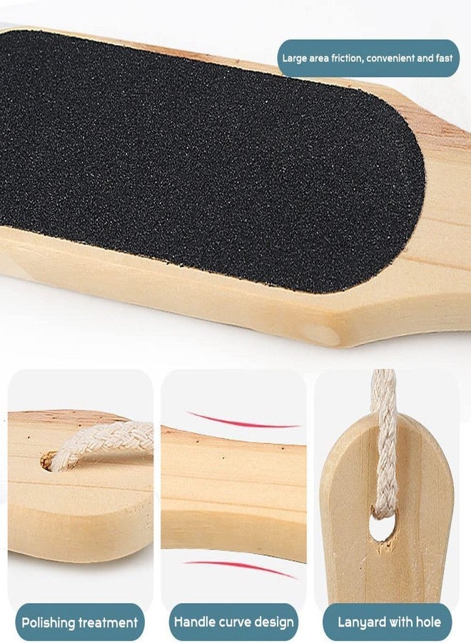 Aternal Foot Rasp Double Sided Pumice Stone Wooden Handle Foot File Tool for Foot Care Pedicure Surface Tool - Image 4