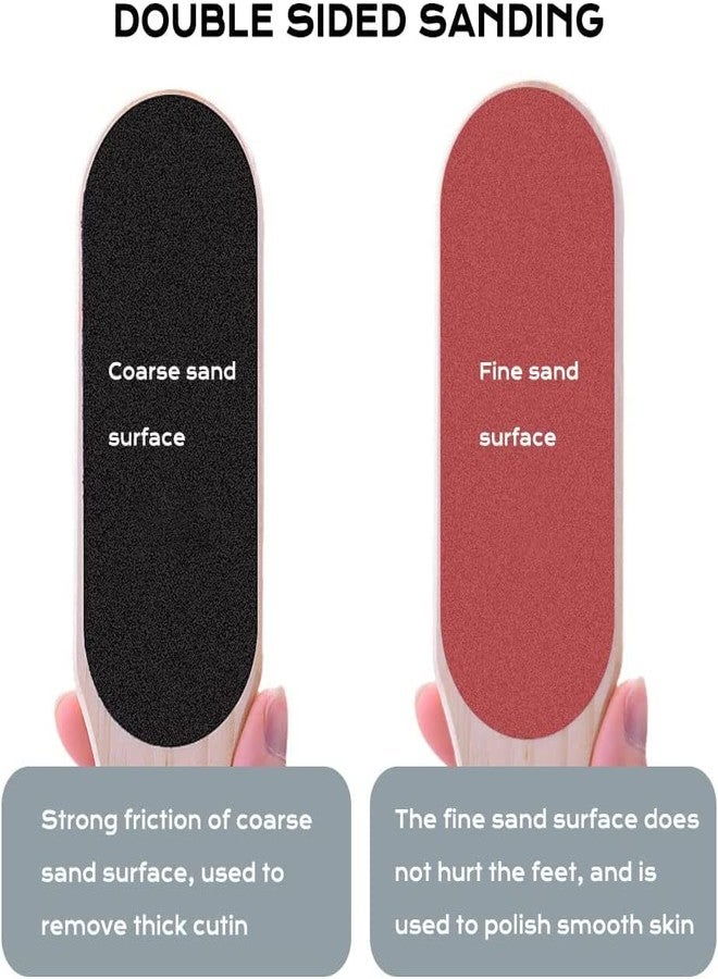Aternal Foot Rasp Double Sided Pumice Stone Wooden Handle Foot File Tool for Foot Care Pedicure Surface Tool - Image 3