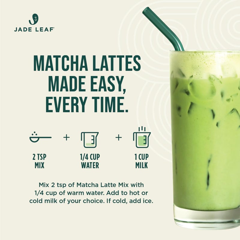 jade_leaf_matcha مسحوق شاي ماتشا لاتيه المحلى على طراز المقهى العضوي من جاد ليف - مزيج مصنوع بحرفية بارستا (17.6 أونصة) - Image 5