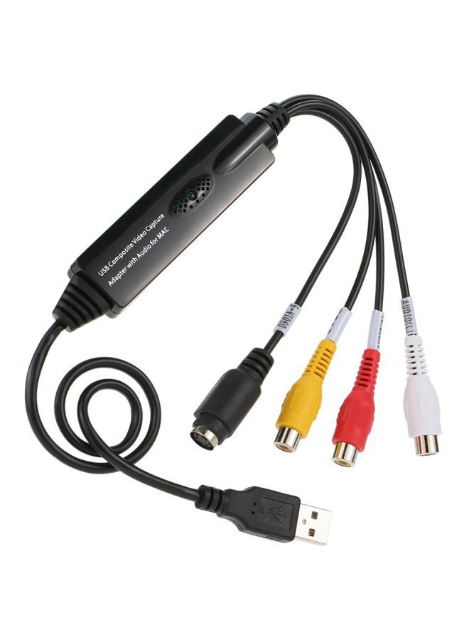 NIBEMINENT USB Audio Video Capture Adapter Black/Red/Yellow - Image 1