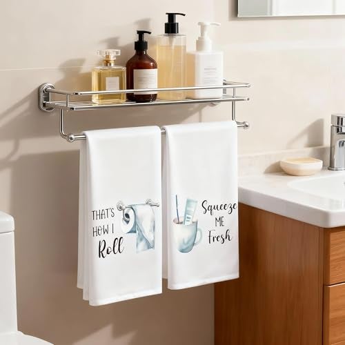 GROBRO7 Funny Sayings Hand Towel - 6Pcs Humorous Bathroom Decorative Polyester Soft Towels for Washroom Home Decor, Housewarming Hostess Gift for Friends - Image 5