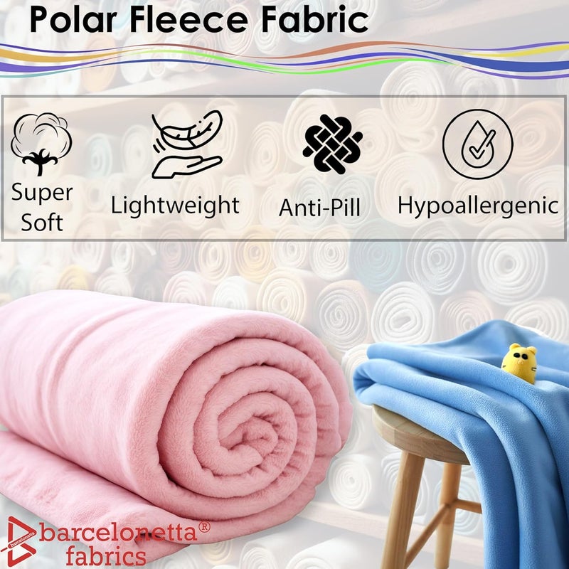 Barcelonetta | Fleece Fabric | Blanket Fabric | 18"X60" | Polar Fleece | Soft, Plush, Anti-Pill | Poncho, Pillow Cover, PJ Pants, Cushion, Liners, Eye Mask (Black, Half Yard) - Image 2