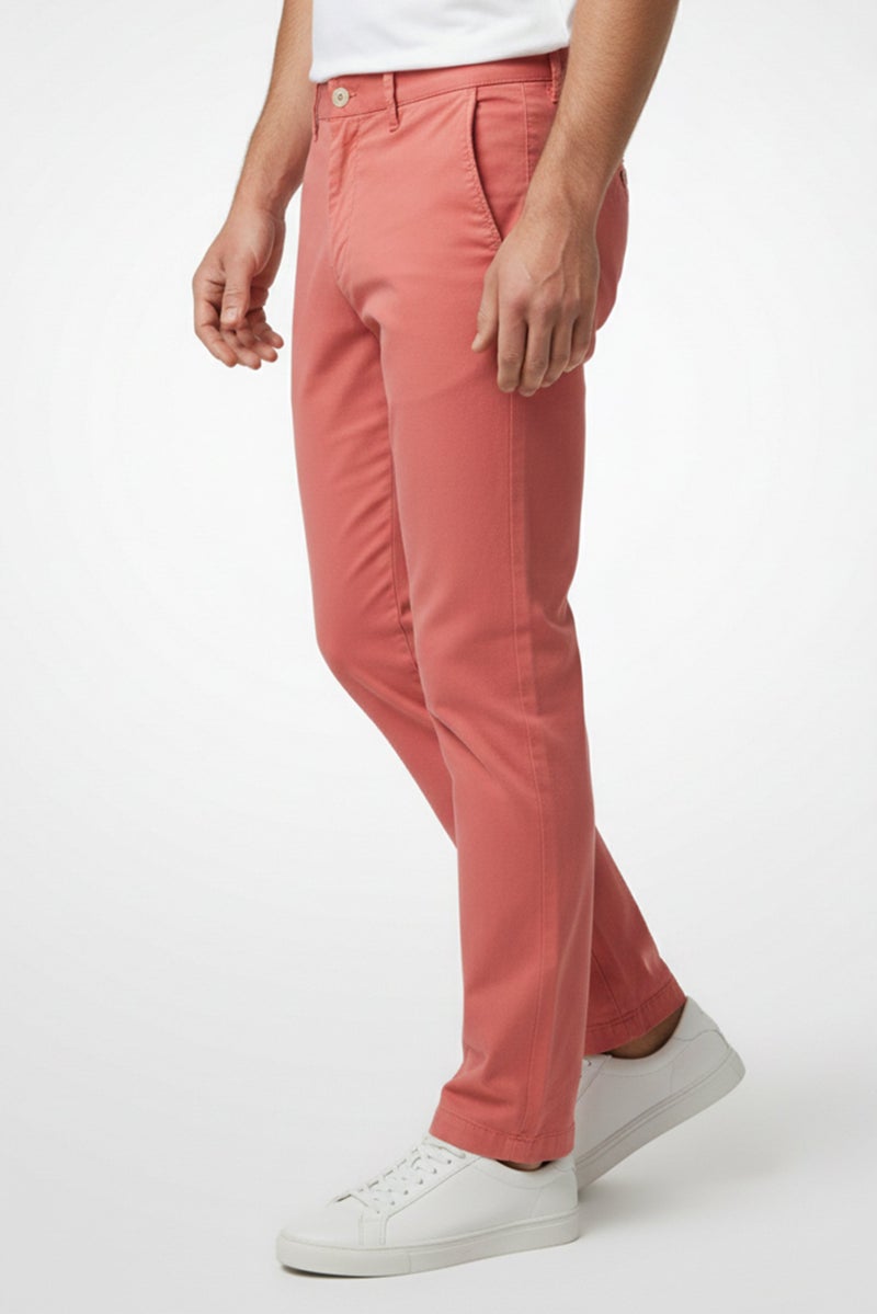 GANT Men Slim Fit Solid Chino Pants, Dusty Red - Image 5