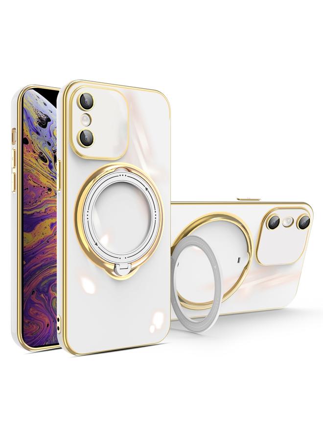 S-TOP Case For iPhone XS / X Multifunction Electroplating MagSafe Holder Phone Case - Image 1