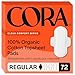 Cora 100 Organic Cotton Topsheet Pads 72 Regular Pads - Image 1